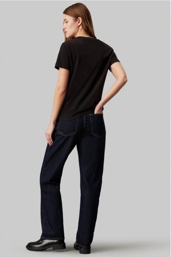 Calvin Klein Jeans Zwart Print Ronde Hals T-Shirt Vrouwen Black Dames