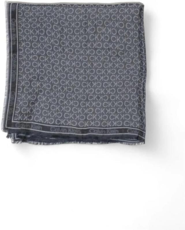 Calvin Klein Zwarte Modale Sjaal Herfst Winter Collectie Black Dames