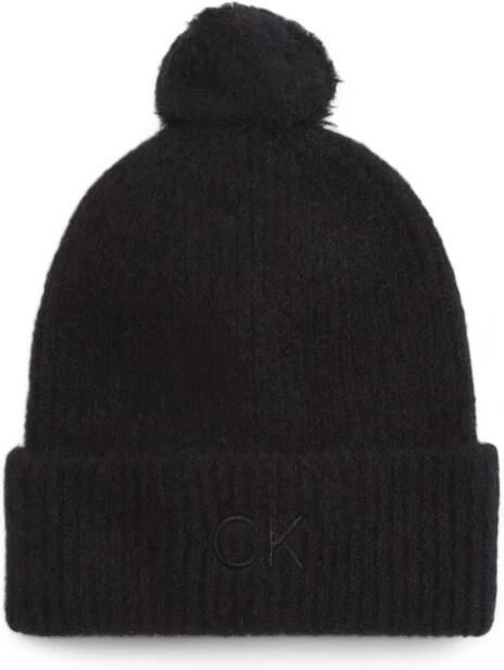 Calvin Klein Jeans Muts CK EMBROIDERY AIRY POMPOM BEANIE K60K612586