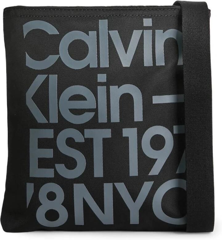 Calvin Klein Verstelbare Band Polyester Tas Heren Collectie Black Heren