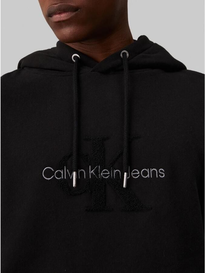 Calvin Klein Jeans Heren Crewneck Sweatshirt met Monogram Black Heren