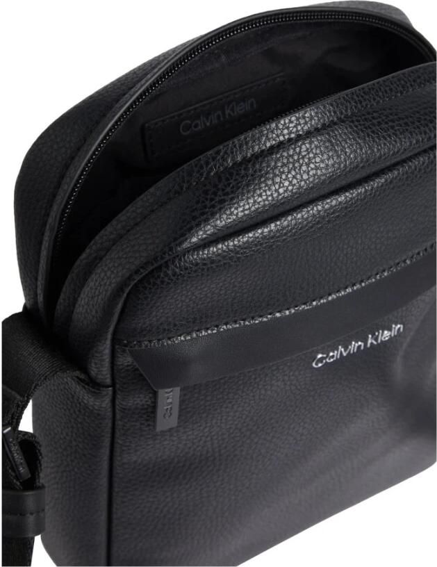 Calvin Klein Zwarte Heren Schoudertas Verstelbare Band Black Heren