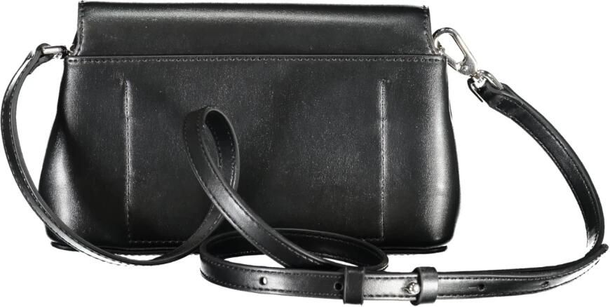 Calvin Klein Zwarte Dames Schoudertas Drukknoop Sluiting Black Dames - Foto 6