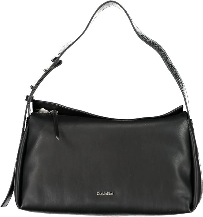 Calvin Klein Zwarte Dames Schoudertas met Verstelbare Handvat Black Dames