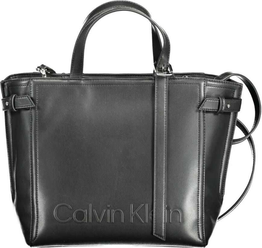 Calvin Klein Zwarte polyester handtas met contrasterende details Black Dames - Foto 3