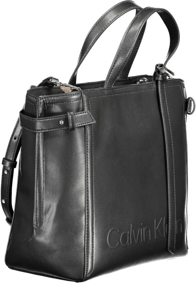 Calvin Klein Zwarte polyester handtas met contrasterende details Black Dames - Foto 5