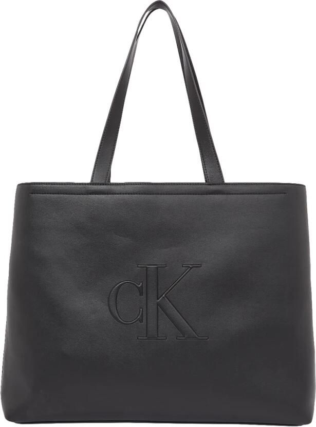 Calvin Klein Jeans Slanke Tote Deboss Collectie Herfst Winter Black Dames - Foto 3