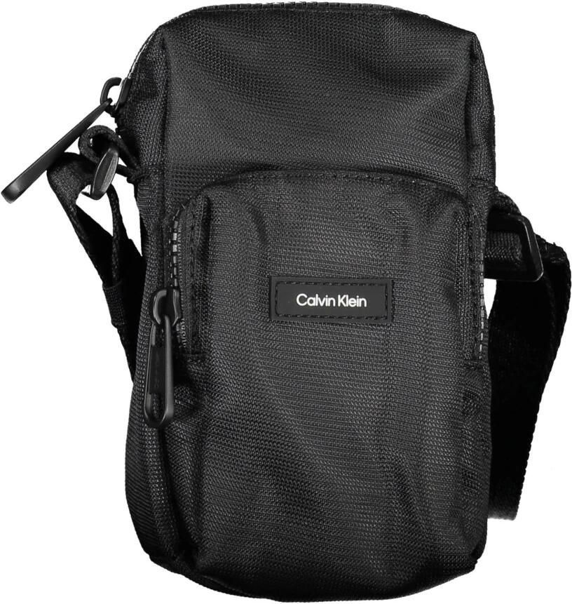 Calvin Klein Zwarte Heren Schoudertas Verstelbare Band Black Heren