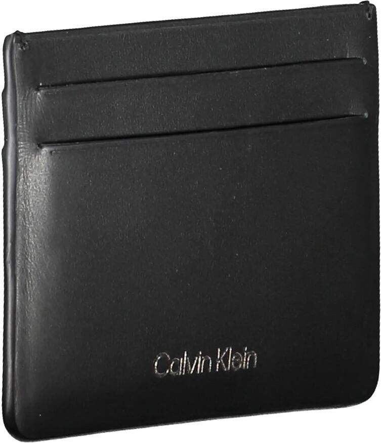 Calvin Klein Zwarte Kaarthouder Portemonnee voor Heren Black Heren