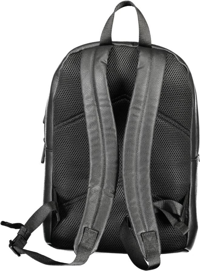 Calvin Klein Jeans Zwarte Imitatieleren Rugzak met Ritssluiting Black Heren - Foto 3