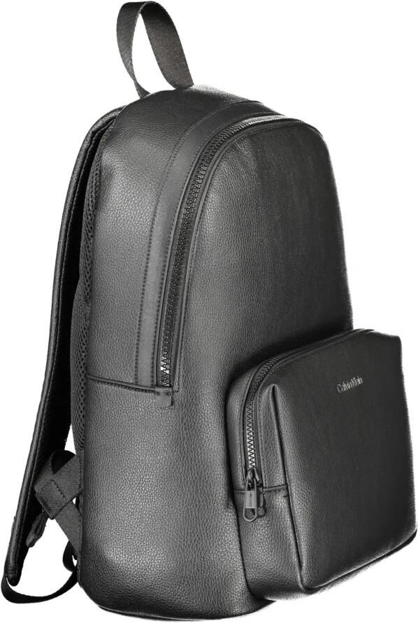 Calvin Klein Jeans Zwarte Imitatieleren Rugzak met Ritssluiting Black Heren - Foto 4