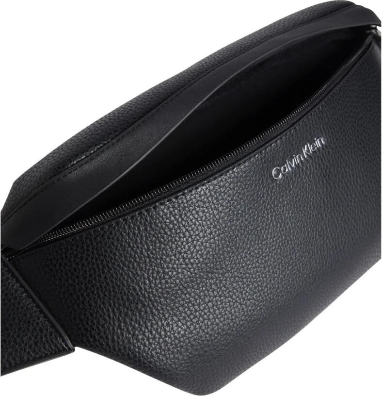 Calvin Klein Zwarte heren heuptas met verstelbare riem Black Heren