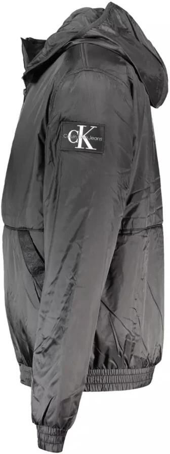 Calvin Klein Zwarte Hoodie met Contrasterende Details Black Heren