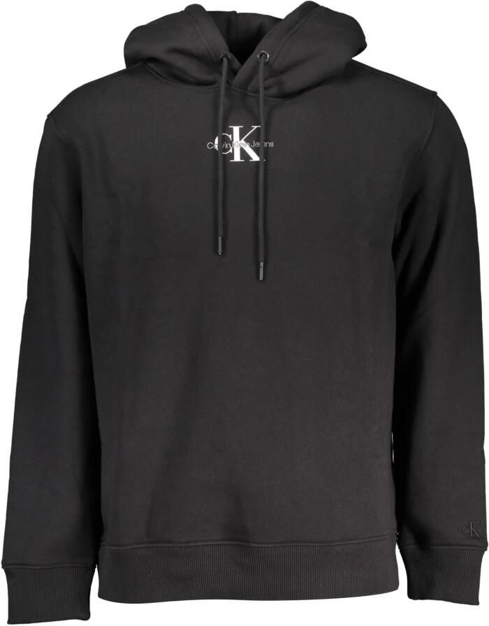 Calvin Klein Zwarte Hoodie met geborduurde print Black Heren