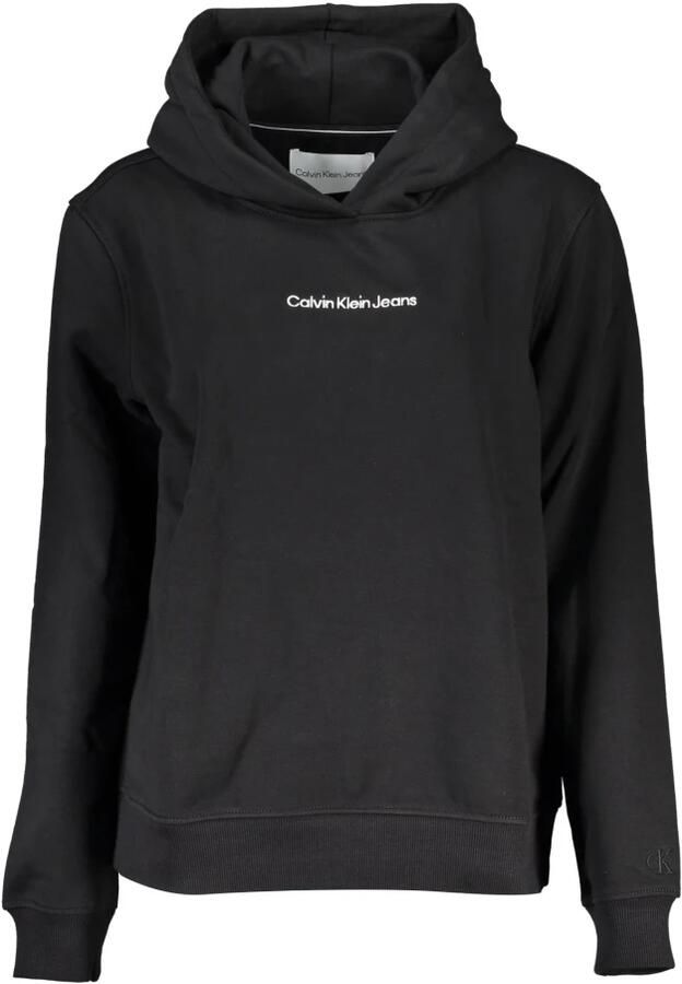 Calvin Klein Biologisch katoenen hoodie Stijlvolle dames sweatshirt Black Dames