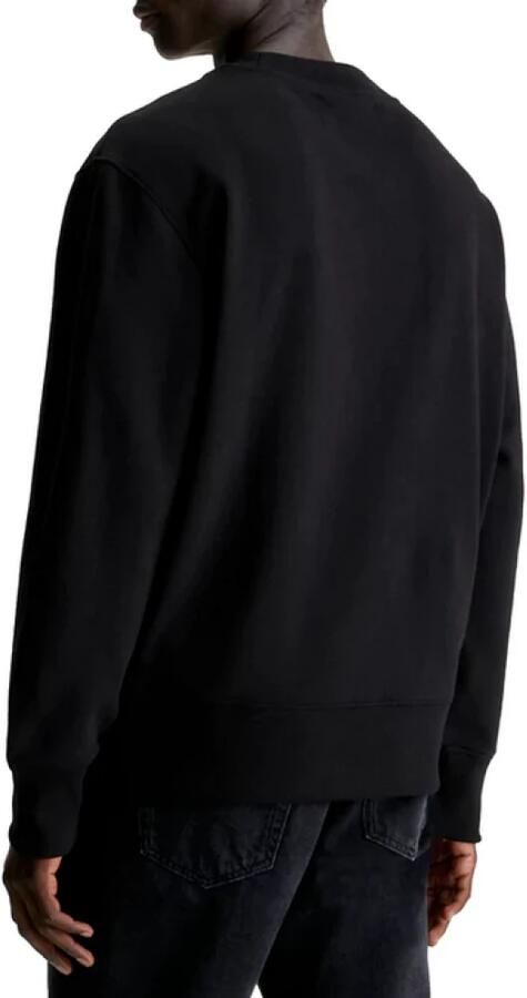 Calvin Klein Stijlvol Fleece Sweatshirt met Ronde Hals Black Heren - Foto 2