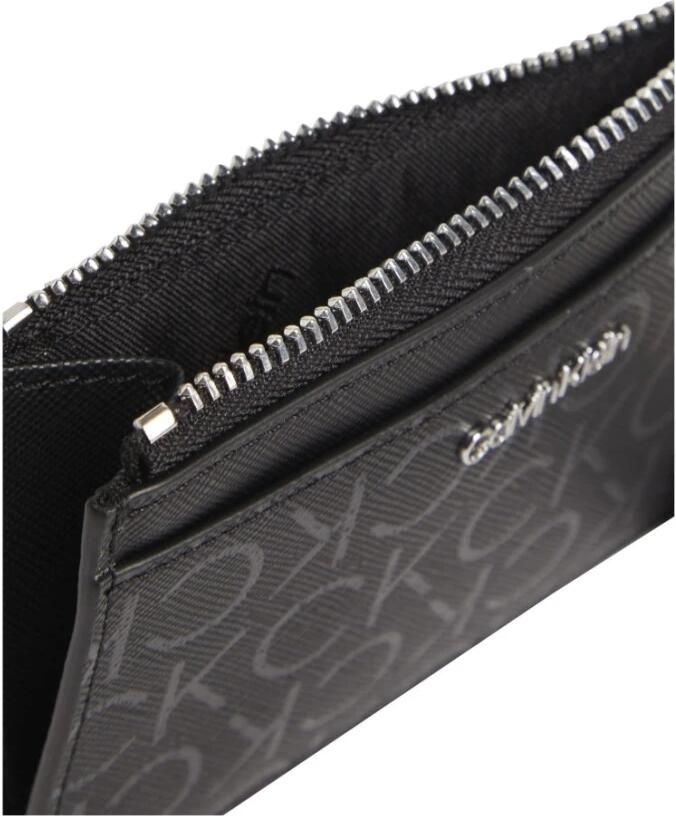 Calvin Klein Zwarte Kaarthouder Portemonnee voor Vrouwen Black Dames