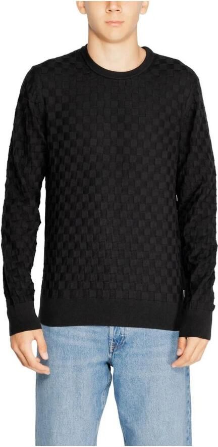 Calvin Klein Zwarte Katoen Wol Gebreide T-Shirt Black Heren - Foto 5