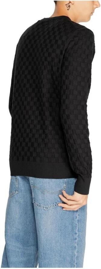 Calvin Klein Zwarte Katoen Wol Gebreide T-Shirt Black Heren - Foto 3