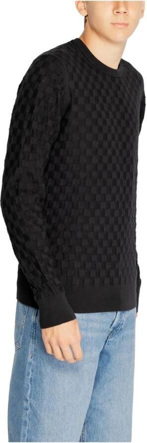 Calvin Klein Zwarte Katoen Wol Gebreide T-Shirt Black Heren - Foto 4