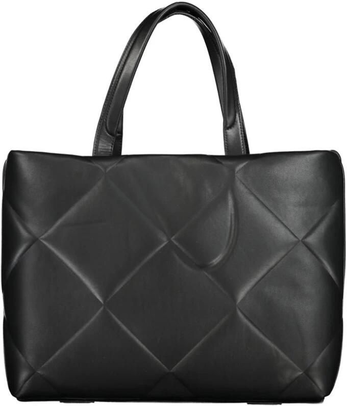 Calvin Klein Zwarte katoenen schoudertas met trekkoordsluiting Black Dames - Foto 2