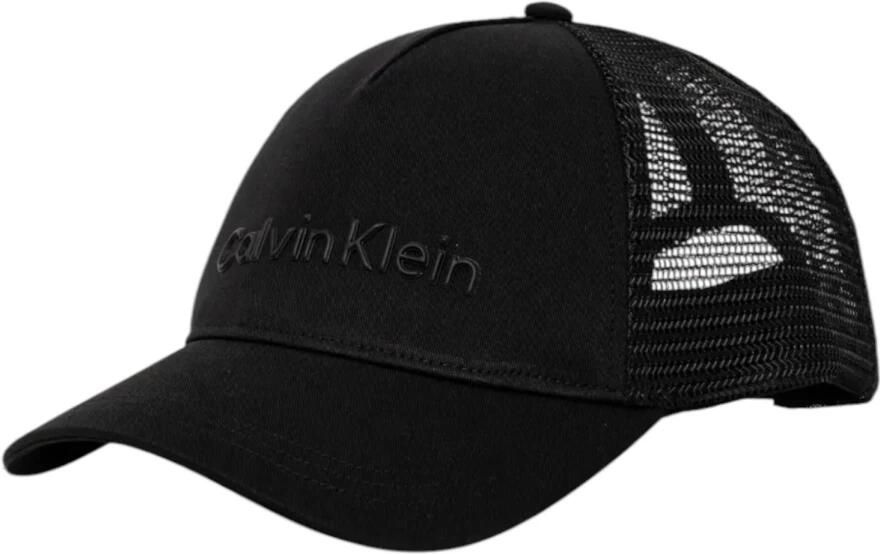 Calvin Klein Zwarte Katoenen Pet met Gesp Sluiting Black Heren - Foto 3