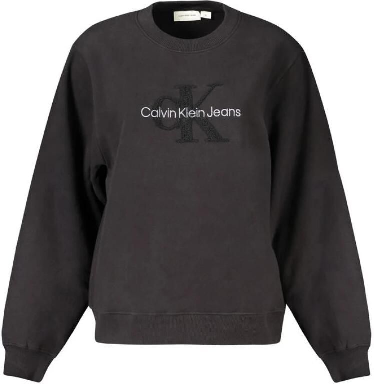 Calvin Klein Zwarte Geborduurde Sweater met Lange Mouwen Black Dames - Foto 2