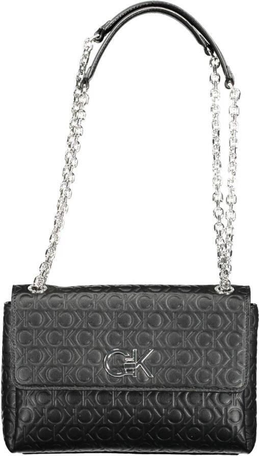 Calvin Klein Zwarte polyester handtas met kettinghandvatten Zwart Dames - Foto 2