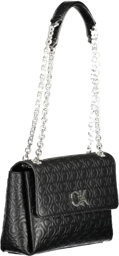 Calvin Klein Zwarte polyester handtas met kettinghandvatten Zwart Dames - Foto 5