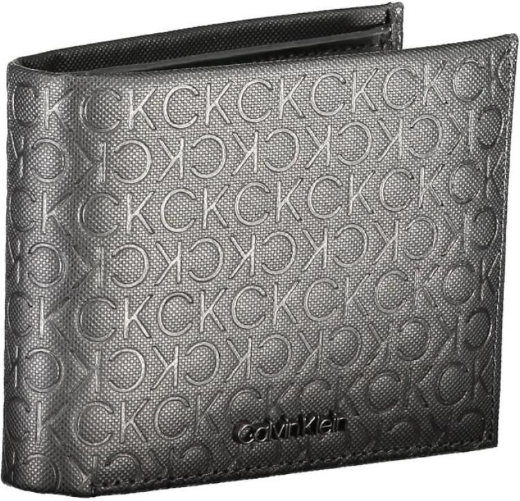 CK Calvin Klein Leren portemonnee met labelapplicatie model 'CK MUST'