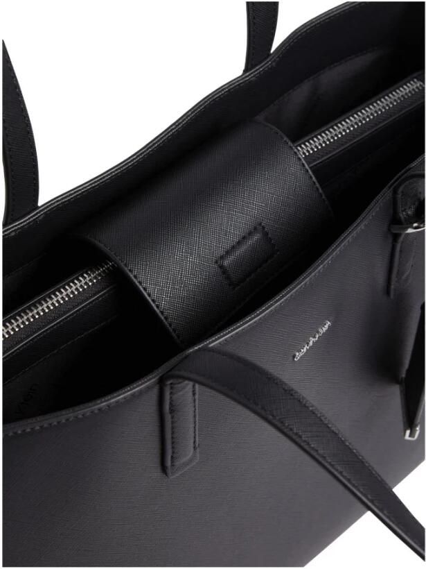 Calvin Klein Medium Shopper Tas Herfst Winter Collectie Black Dames