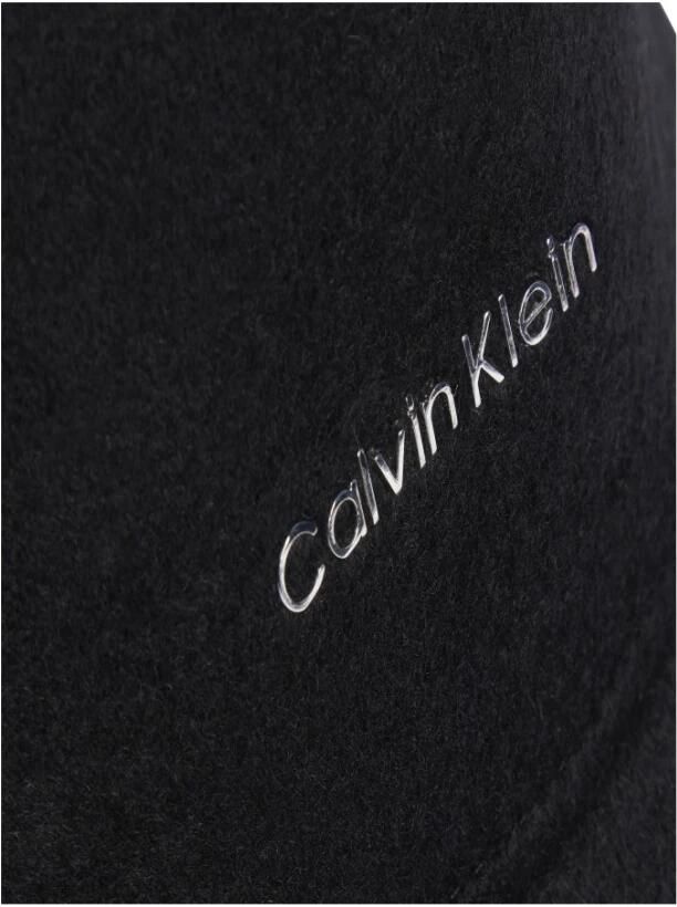 Calvin Klein Metalen Lettering Wollen Muts Vrouwen Black Dames - Foto 3