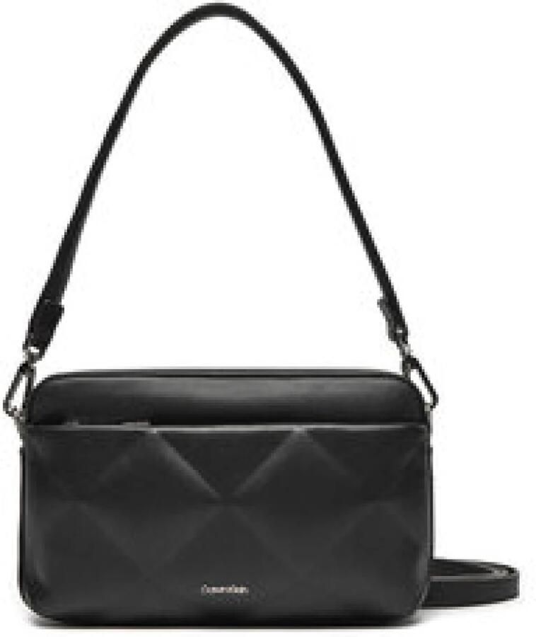 CK Calvin Klein Schoudertas met structuurmotief model 'DIAMOND QUILT'