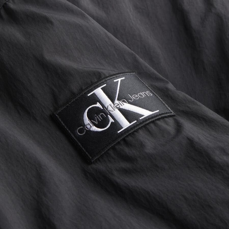 Calvin Klein Jeans Zwarte Windbreaker Jas met Capuchon Black Heren