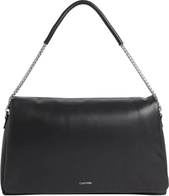 Calvin Klein Zwarte Opgeblazen Schoudertas Black Dames - Foto 3