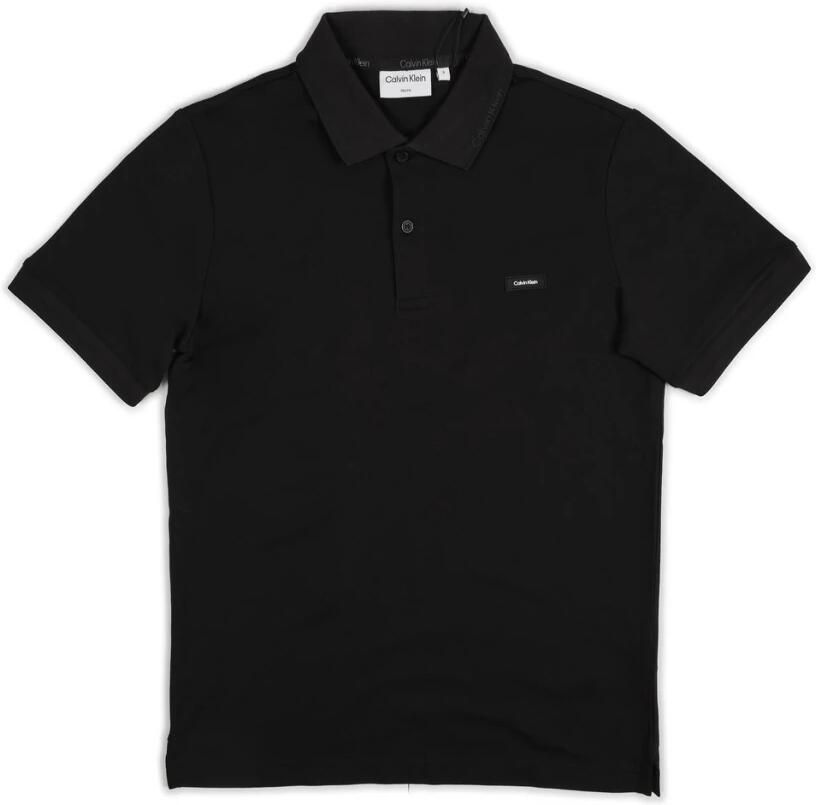 Calvin Klein Zwarte Polo Shirt met Logo voor Mannen Black Heren