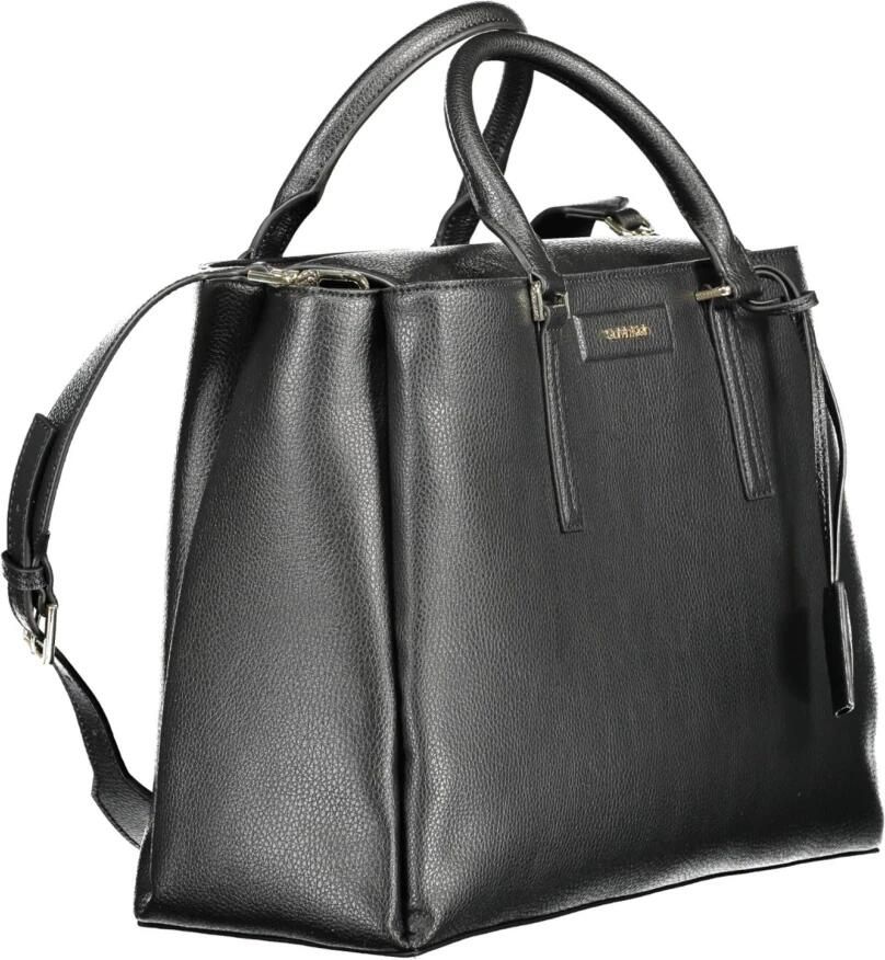 Calvin Klein Zwarte Polyester Handtas met 2 Handvatten en Afneembare Schouderband Black Dames - Foto 2