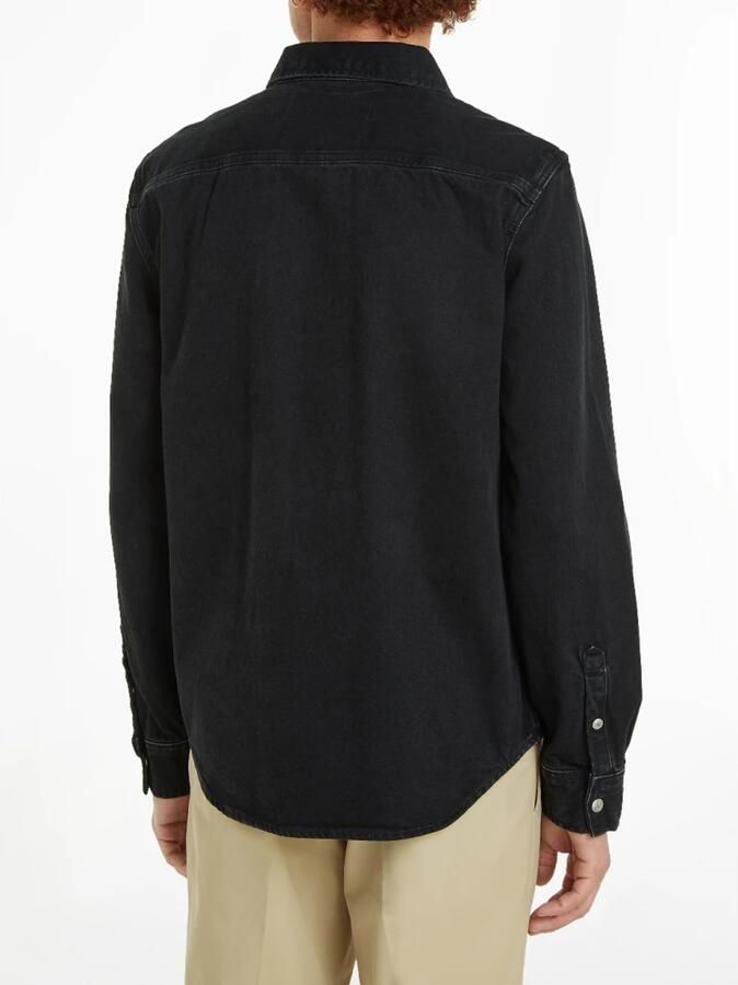 Calvin Klein Zwarte Regular Linear Overhemd Black Heren - Foto 2