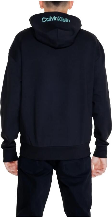 Calvin Klein Geëmbosseerd Logo Sweatshirt Collectie Katoenmix Black Heren