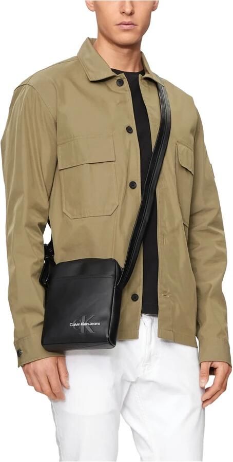Calvin Klein Jeans Stijlvolle Crossbody Tas met Verstelbare Band Black Heren