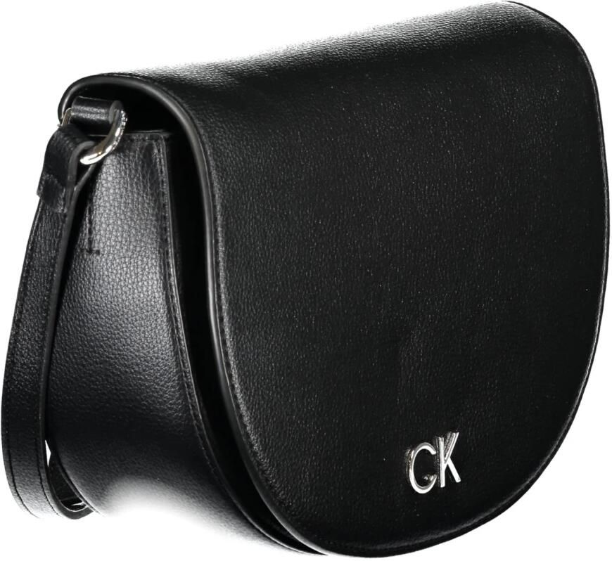 Calvin Klein Zwarte Schoudertas met Verstelbare Band Black Dames