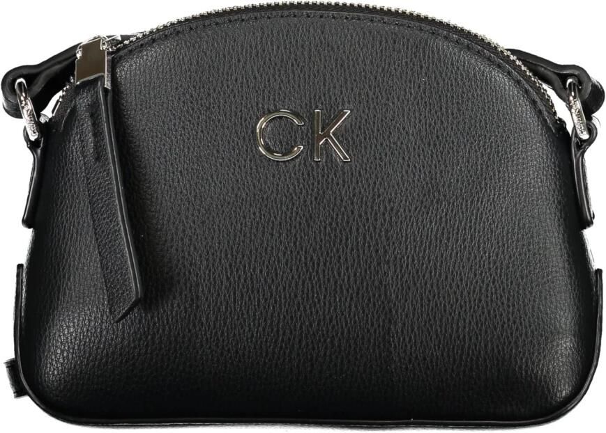 Calvin Klein Zwarte polyethyleen schoudertas met verstelbare band Black Dames