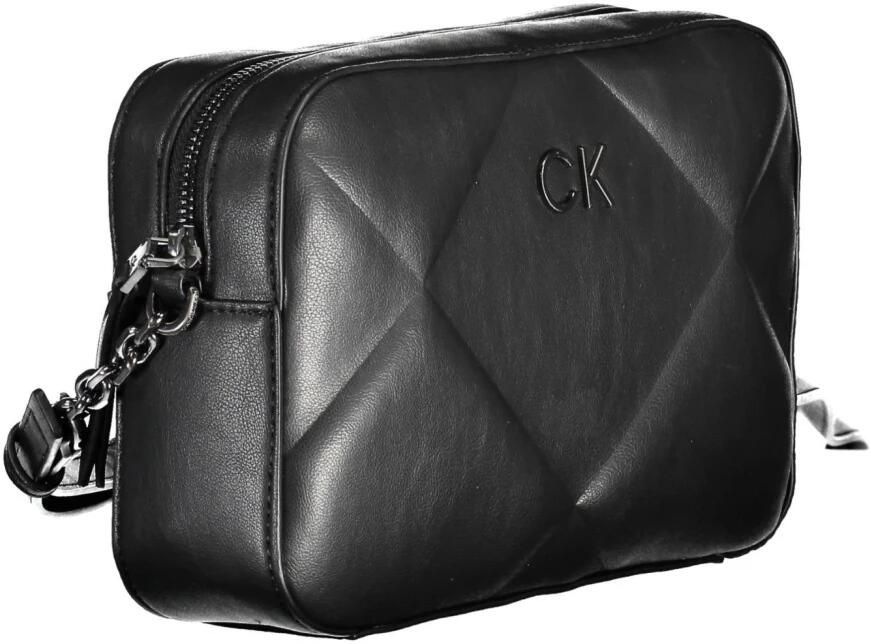 Calvin Klein Zwarte Polyester Handtas met Verstelbare Band Black Dames
