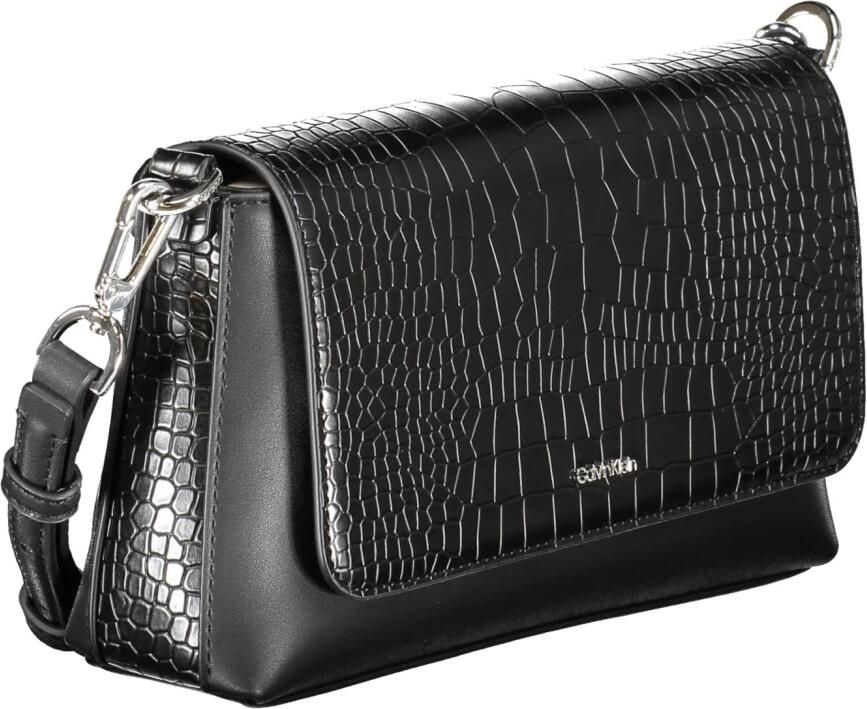 Calvin Klein Zwarte Schoudertas met Verstelbare Band Black Dames