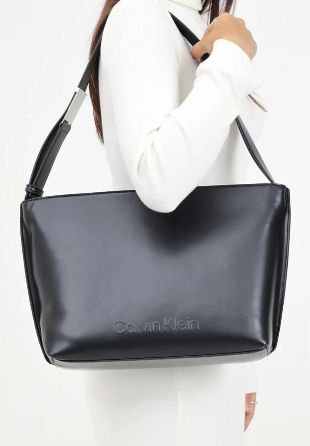 Calvin Klein Zwarte Shopper Tas met Elegante Details Black Dames - Foto 7