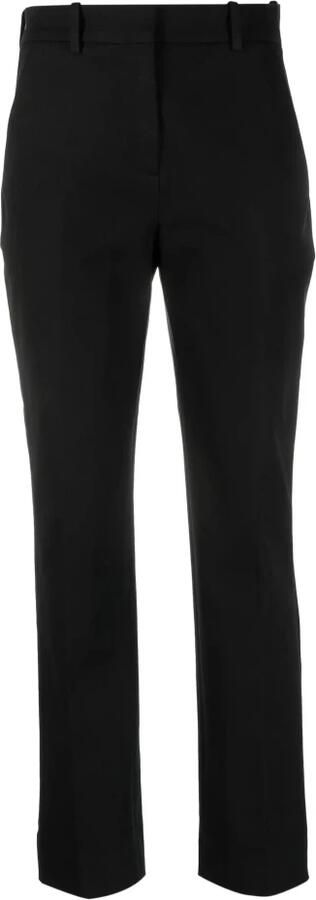 Calvin Klein Zwarte Slimme Enkel Casual Broek Black Dames