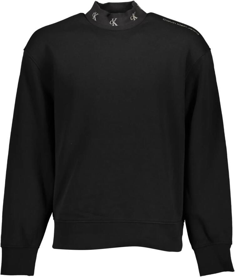Calvin Klein Zwarte Heren Sweatshirt Lange Mouwen Ronde Hals Black Heren