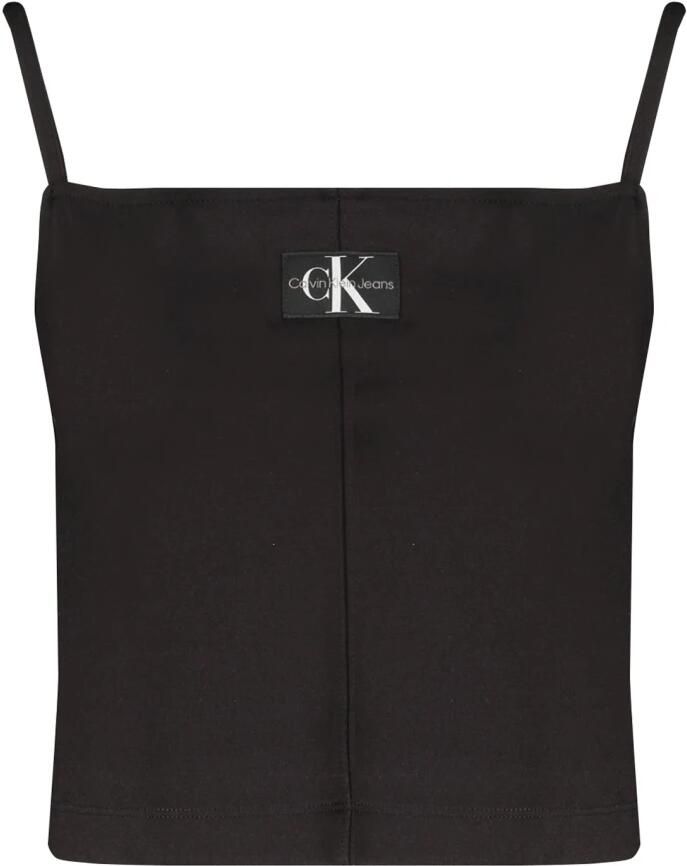Calvin Klein Zwarte Top met Dunne Bandjes Black Dames