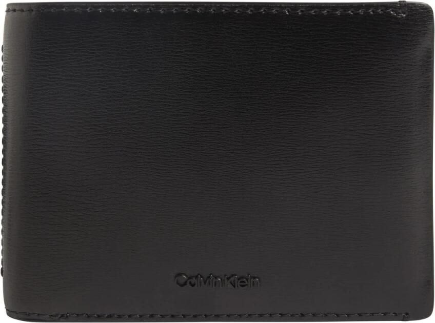 Calvin Klein Zwarte Trifold Muntportemonnee 10cc Black Heren