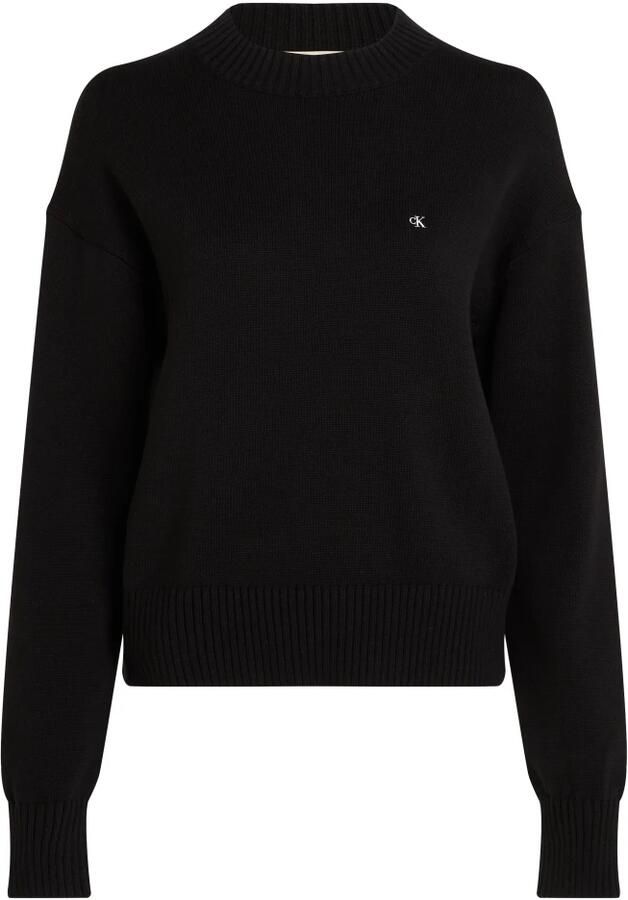 Calvin Klein Trui met ronde hals MONOGRAM EMBRO CREWNECK SWEATER - Foto 4